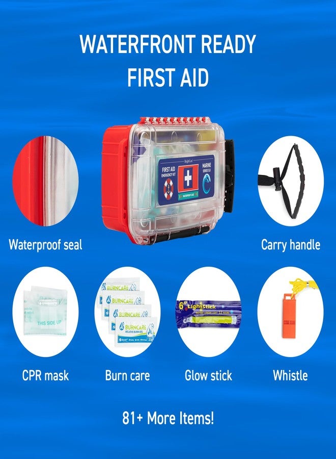 BrightCare Marine Waterproof First Aid Kit for Boat, Kayak, Sailing & Beach – Floating Hard Case with Emergency Medical Supplies, Survival Gear & Safety Essentials - Image 4